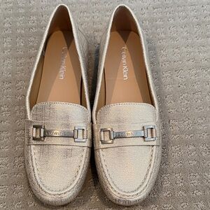 Calvin Klein Women's Metallic gold Loafers 7.5